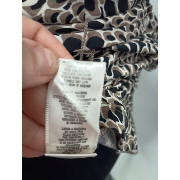 VTG Y2K BCBGMaxazria Womens Babydoll Halter Top Small Animal Print Coquette - Picture 7 of 8